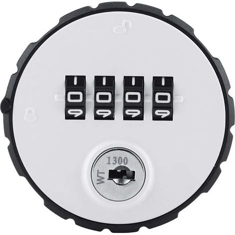 Verrouillage du code Verrou à codage numérique Combinaison de code numérique Coffret en alliage de zinc Verrouillage pratique Verrouillage sécurisé par mot de passe à 4 chiffres avec clés(20mm) (1/5)