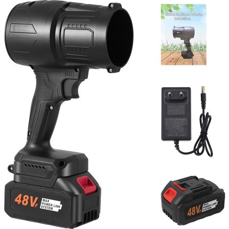 Souffleur de feuilles sans fil haute vitesse 80 m/s, compatible avec le sèche-cheveux portable à batterie Makita 18 V, idéal pour la maison, le jardin, la pelouse et le nettoyage des recoins de la voi