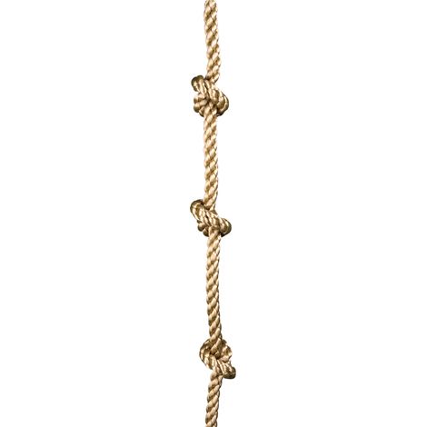 Corde d'escalade avec noeuds pour balançoire TRIGANO - Pour enfants de 3 a 12 ans - Longueur 3,15 m