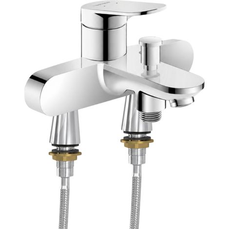 Mitigeur baignoire mécanique DURAVIT Wave avec colonnettes Idro'Flex (1/4)