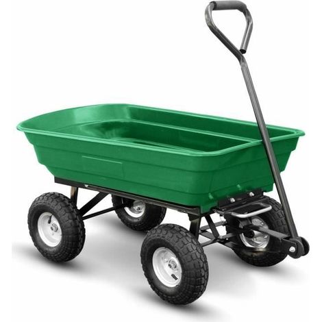 Carro de jardín ELEM Garden Technic con caja basculante 75 L 250 kg 93 x 50,5 x 51 cm Verde y negro (1/5)