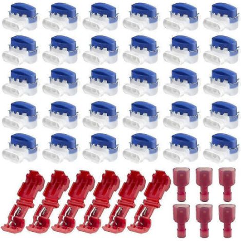 Packung mit 30 wasserdichten Kabelverbindern für Mähroboter, mit 12 Anschlussklemmen, Kabelreparaturset für automatische Bewässerungssysteme.