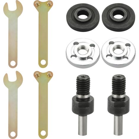 10 Pièces Accessoire pour Meuleuse D'angle, Bielle de Meuleuse D'angle, Convertisseur de Perceuse à Main, Coupler En Métal, pour Le Meulage électrique, La Coupe de Carreaux, Le Polissage Des Métaux (1/5)