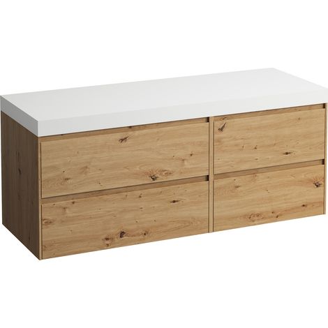 LAUFEN LANI encimera de lavabo blanco mate incl. mueble bajo (1/3)