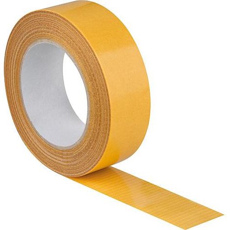 Ruban adhésif double-face standard support coton et colle caoutchouc larg 38 mm x 25 m