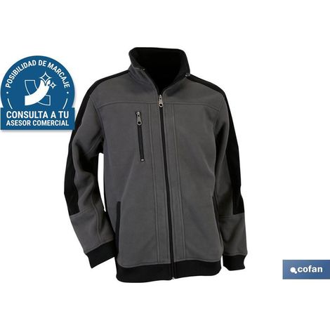 Giacca in pile Walker370gms/M Grigio-Nero Taglia M (1/4)