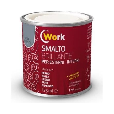 WORK SMALTO  SOLVENTE 125ML GRIGIO BRILLANTE