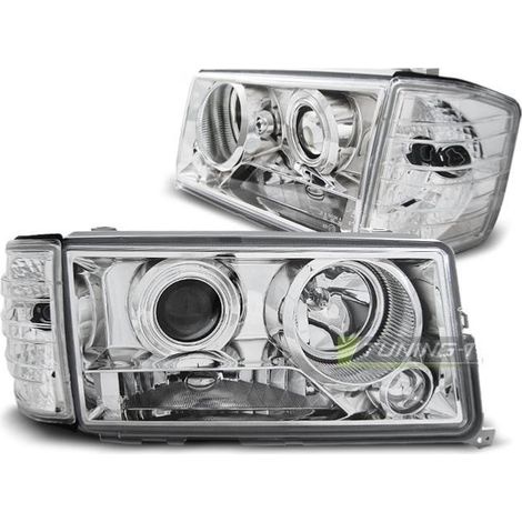 Paire de feux phares Mercedes 190 W201 82-93 Design chrome-27361452 (1/2)