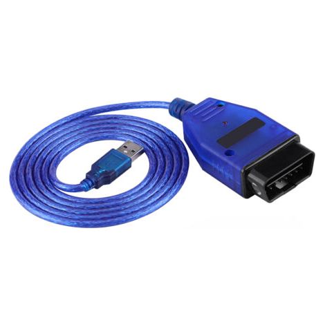 TONYSA Câble USB OBD2 pour voiture, outil de diagnostic pour KKL 409.1, bleu