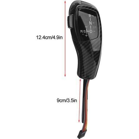 Fahrzeugmodifikation: Elektronischer Gangwahlschalter „Hühnerbein“ für BMW E60, Carbon-Optik, Linkslenker. (1/5)