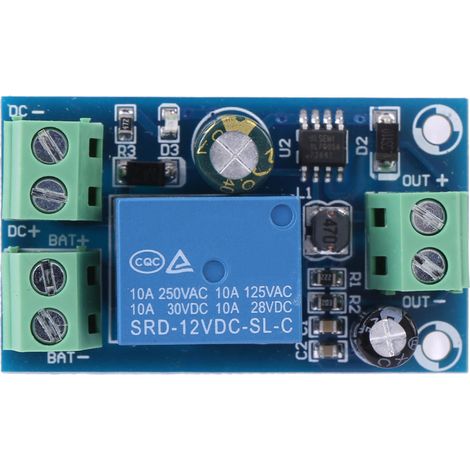 Module de commande de batterie avec interrupteur automatique d'urgence pour alimentation CC 12 V, 24 V, 36 V et 48 V (10 A). (1/5)