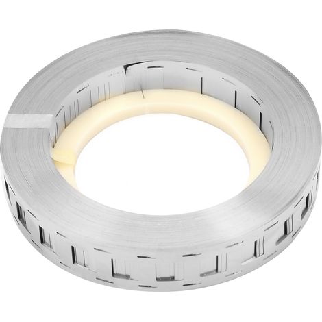 Bande nickelée 18650 – 1000g – double ligne – 25.5x18.5mm – acier nickelé – batterie lithium
