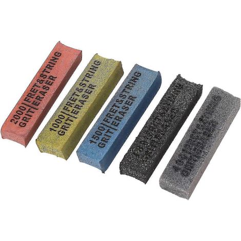 Un ensemble de 5 gommes pour touche de guitare, nettoyants et polisseurs pour touche de guitare, outils de polissage pour touche de guitare, nettoyeurs de cordes (1804001) (1/5)
