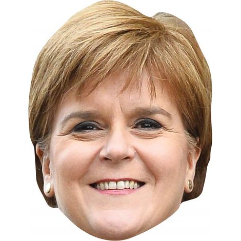 Masque en carton - Femme Politique Nicola Sturgeon (1/3)