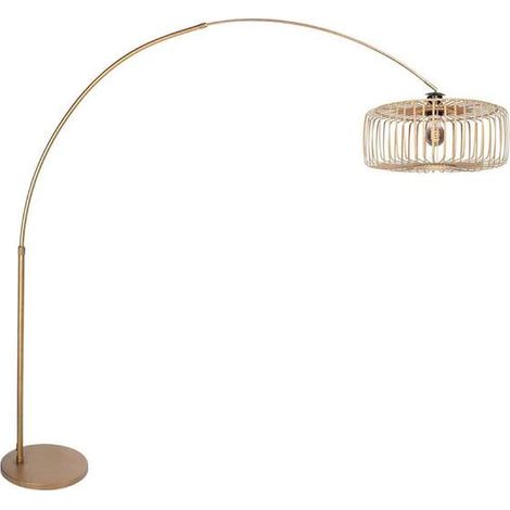 [GEBRAUCHT] B-Ware Steinhauer Bogen-Stehlampe Sparkled Light dimmbar Holz Leuchte bronze 240cm (1/2)