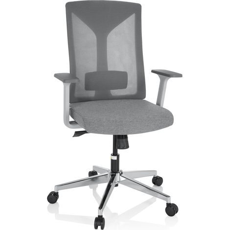 Bürostuhl / Drehstuhl HALIFAX Stoff/Netzstoff grau hjh OFFICE (1/5)