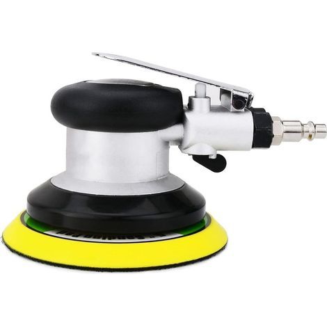 Professioneller, druckluftbetriebener Exzenterschleifer, Hochleistungs-Mini-Doppelhub-Druckluftpoliermaschine mit 13500 U/min (Silber 125 mm) (1/5)