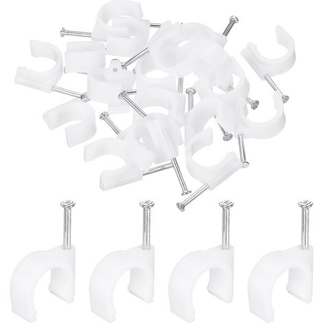 50Pcs Attaches De Câble Avec Clou 20mm Attaches De Cordon (1/5)