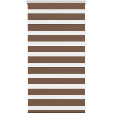 Doppelrollo Braun 90x100 cm Stoffbreite 85,9 cm Polyester