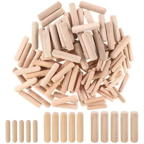 Lot de 400 chevilles bois assorties 6/8/10mm coniques cannelées menuiserie (1/2)