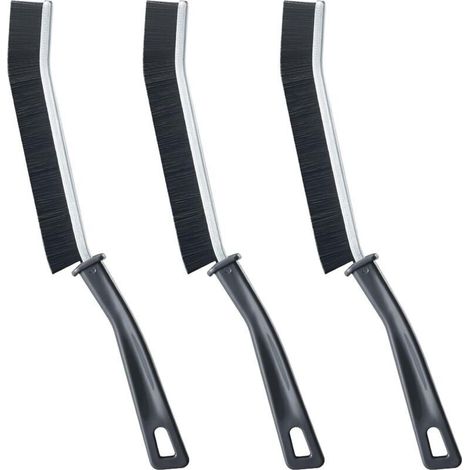 Brosse de nettoyage à poils durs pour les recoins, brosse WC, nettoyage des espaces étroits pour la salle de bain et la cuisine (ensemble de 3 pièces) (1/5)