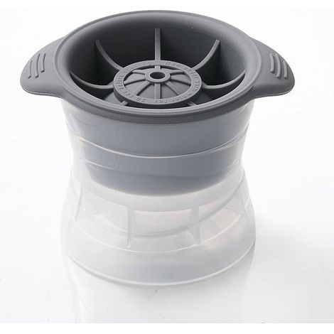 4x runde Eiswürfelform 6 cm  Eiswürfelform für perfekte Eiskugeln  Große Eiswürfelform für Whiskey, Cocktails  Transparentes Eiswürfel-Set