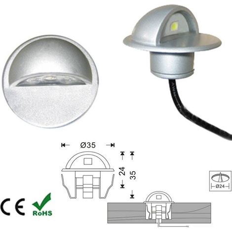 LED-Einbauleuchte IP65 12V-DC 0,4W