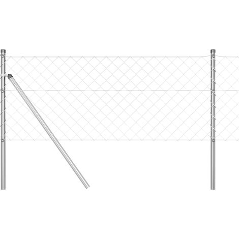 Maison Exclusive - Zaunpfosten Silber 10 x 0,4 m (60 x 60 mm Masc