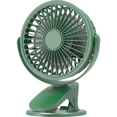 Ventilateur à pince alimenté par USB, petit ventilateur avec pince robuste, ventilateur de bureau personnel silencieux. (1/5)