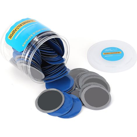 80 rustines universelles en caoutchouc pour réparer les crevaisons de pneus (diamètre 58 mm) pour voitures et motos (1/5)