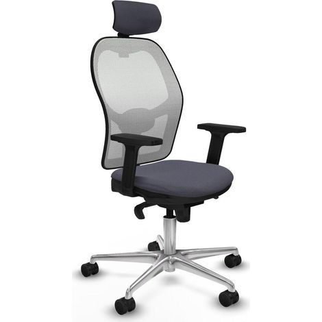 Piqueras y Crespo Modèle ergonomique chaise bureau gris foncé