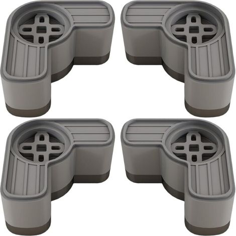 Patins anti-vibrations pour lave-linge 4 tapis amortisseurs de vibrations Stabilisateur surélevé absorbant les chocs, accessoires antibruit pour appartements (1/5)