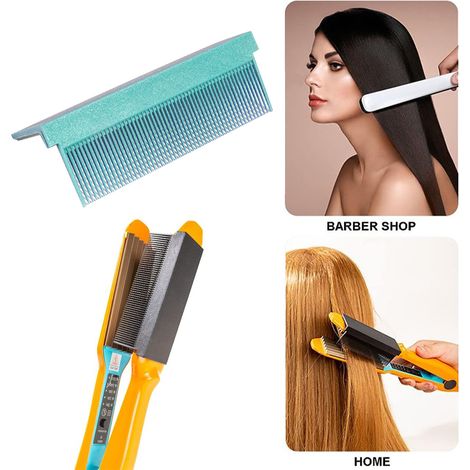 Glätteisenkamm-Aufsatz aus Kunststoff, DIY-Kammzubehör für Damenfrisuren, Salon-Frisuren zu Hause, Himmelblau (1/5)