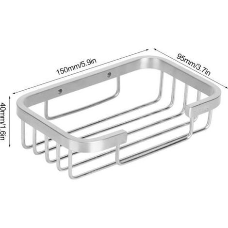 Porte-Savon Mural - Acier Inoxydable 304 - Pour Salle De Bain - 150x95x40 mm - 1 Pièce (1/4)