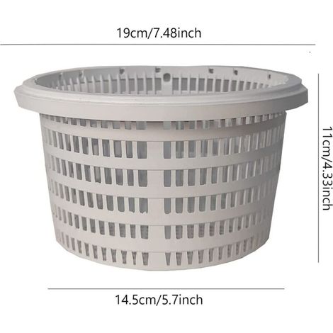 Cestello rotondo bianco per skimmer da piscina, diametro 19 cm - ALTRO (1/3)
