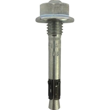 Cheville à frapper FNA II 6 x 25 M6/5 avec écrou et filetage à collerette en acier électrozingué/Boite de 100
