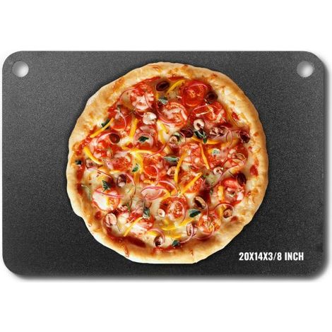 Pietra Refrattaria, Piastra per Pizza in Acciaio da Forno (1/5)