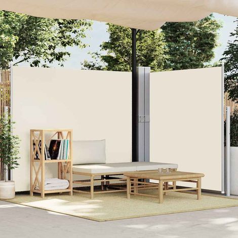 Auvent Marquise latéral rétractable de patio, Store Banne pour Jardin Balcon Terrasse, 170x1200 cm Crème OIB3364E (1/4)