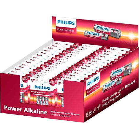 Pilas power alcalina, 30 x blister 4 uds aa + 20 x blister 4 uds aaa, expositor