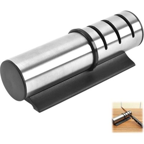 Set di 3 pietre affilacoltelli da cucina in argento, dimensioni 17,7x6x5,5 cm. (1/5)