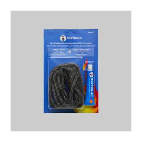 kit ricambio treccia + silicone alta temperatura ml 60 - ø 10x2,5 mt