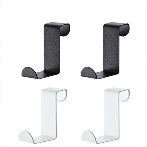 4-teiliges Türhaken-Set aus Edelstahl, Küchenhandtuchhaken, Türgarderobenhaken, wendbare Handtuch- und Garderobenhaken für 2 cm oder 4 cm starke Türen, zur Aufbewahrung in Küche, Bad und Büro