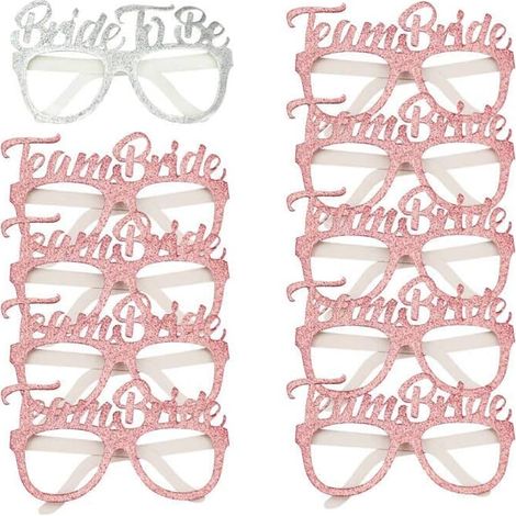 Lot de 11 Verres pour Enterrement de Vie de Jeune Fille, 1 Verre argenté pour Future mariée, 10 Verres dorés pour Enterrement de Vie de Jeune Fille, Accessoires Photo, Accessoires pour fête de (1/5)