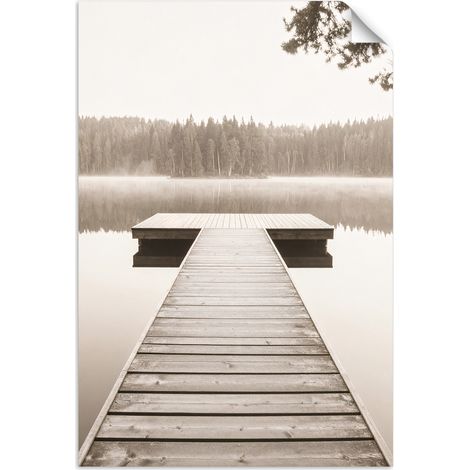 Selbstklebendes Poster – Wandsticker Pier Seelandschaft Natur 60x90 cm