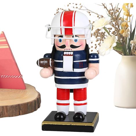 Figurines Casse-Noisettes Décoration De Collection En Bois  Joueur Baseball Football Casse-Noisette Thème Sport De Table Pour Décoration Maison, Cheminée, Table, Centre De Table (1/5)