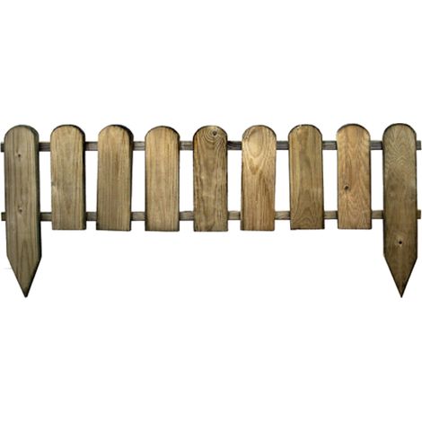 STACCIONATA IN LEGNO di pino cm 110x3,2x28/45H - IMPREGNATO - recinto inglese