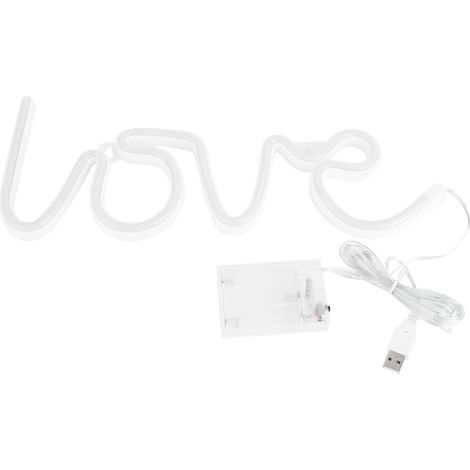 Lumière néon LED blanche, enseigne lumineuse innovante pour décoration Saint-Valentin, demande en mariage, fête, fourniture déco. (1/5)