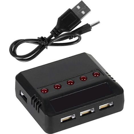 2 pièces Batterie LiPo, 500 mAh, 3,7 V, chargeur USB 5 en 1, pour hélicoptère radiocommandé (1/5)