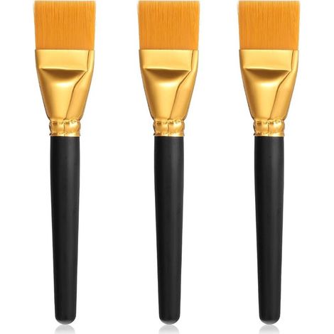 Ensemble de pinceaux plats pour peinture acrylique - Pinceaux en nylon - Matériel d'art (1/5)