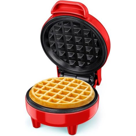 Gaufrier - Snailar - 550W - Antiadhésif - Rouge - Compact (1/5)